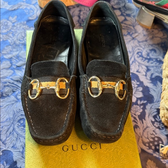 Gucci Black Suede Loafers for Women Size 7 - Picture 1 of 8